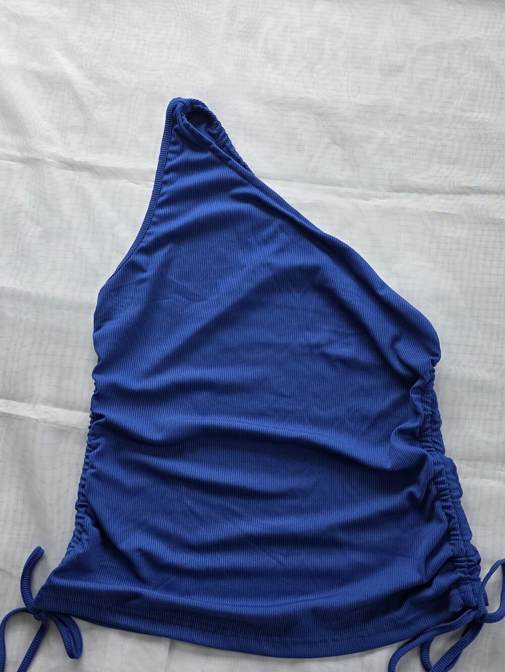 Women's One-Shoulder Swim Top in Royal Blue